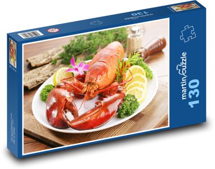 Homár - Morské plody - Puzzle 130 dielikov, rozmer 28,7x20 cm 