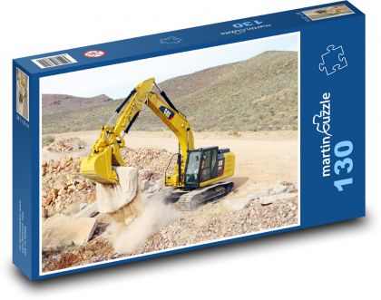 Excavator - building technician - Puzzle 130 pieces, size 28.7x20 cm 