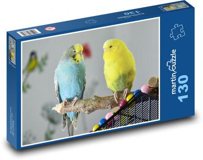 Budgies - Puzzle 130 pieces, size 28.7x20 cm 
