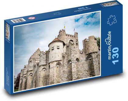 Gravensteen - hrad, Belgie - puzzle 130 dílků