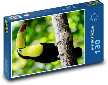 Tukan - Puzzle 130 elementów, rozmiar 28,7x20 cm
