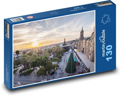 Arequipa Square - Peru - Puzzle 130 elementów, rozmiar 28,7x20 cm