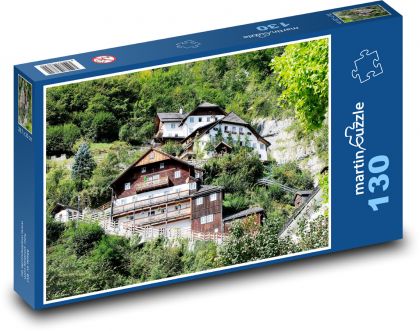 Domy - Hallstatt, Rakousko - puzzle 130 dílků