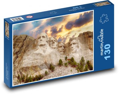 Mount rushmore - památník, Amerika - puzzle 130 dílků