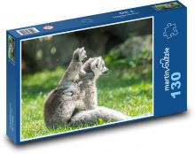 Lemur mit Jungtier Puzzle 130 Teile - 28,7x20 cm