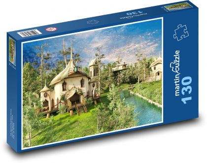Dedina z rozprávky - Puzzle 130 dielikov, rozmer 28,7x20 cm 