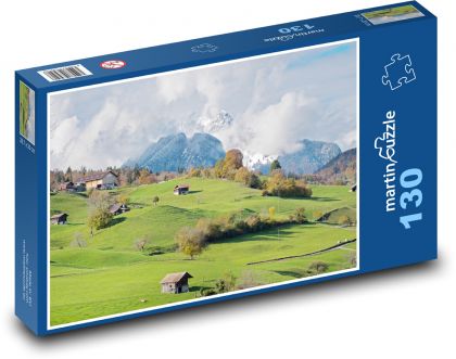 Mountains - Switzerland - Puzzle 130 pieces, size 28.7x20 cm 