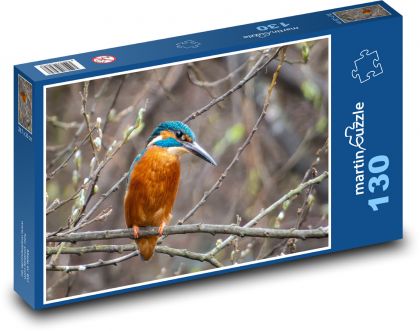Kingfisher - bird - Puzzle 130 pieces, size 28.7x20 cm 