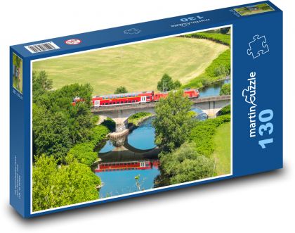 Vlak - most - Puzzle 130 dielikov, rozmer 28,7x20 cm 