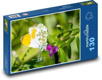 Žltý motýľ - Puzzle 130 dielikov, rozmer 28,7x20 cm 