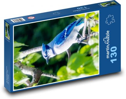 Modrý vták - Puzzle 130 dielikov, rozmer 28,7x20 cm 