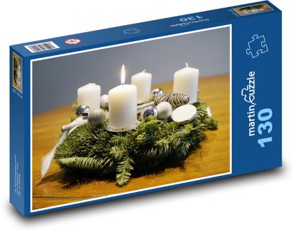 Vánoční dekorace - puzzle 130 dílků