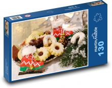 Vianočné sušienky Puzzle 130 dielikov - 28,7 x 20 cm 