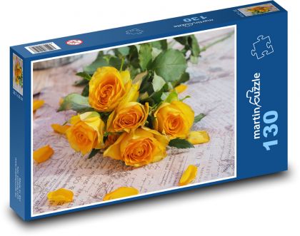 Bukiet róż - Puzzle 130 elementów, rozmiar 28,7x20 cm
