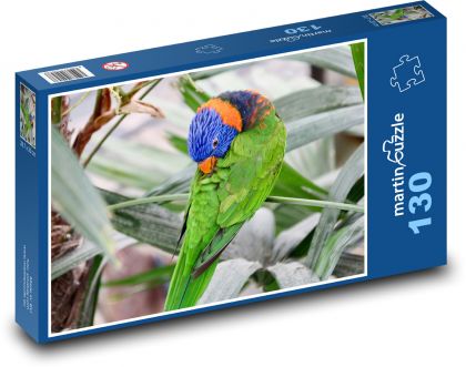 Dúhový papagáj - Puzzle 130 dielikov, rozmer 28,7x20 cm 