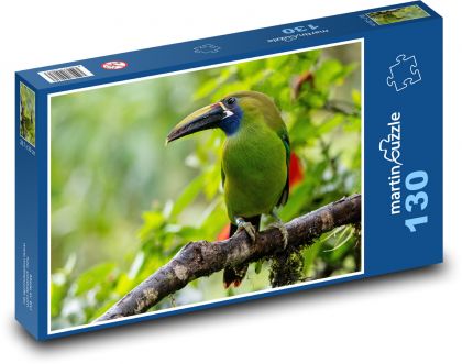 Tukan - vták - Puzzle 130 dielikov, rozmer 28,7x20 cm 