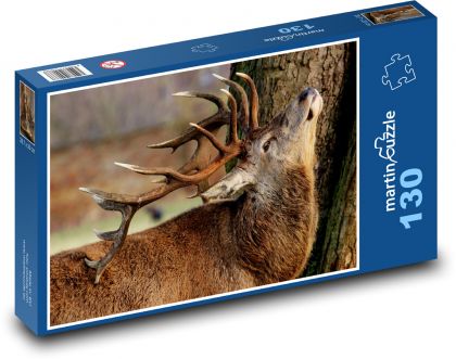 Jelen - Puzzle 130 dílků, rozměr 28,7x20 cm