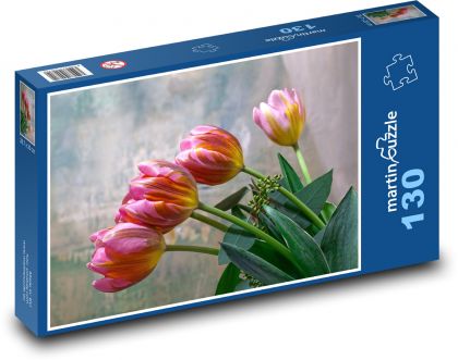 Tulipány - Puzzle 130 dielikov, rozmer 28,7x20 cm 