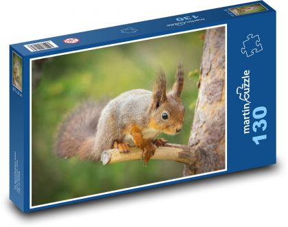 Squirrel on a tree - Puzzle 130 pieces, size 28.7x20 cm 