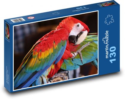 Ara papagáj - Puzzle 130 dielikov, rozmer 28,7x20 cm 