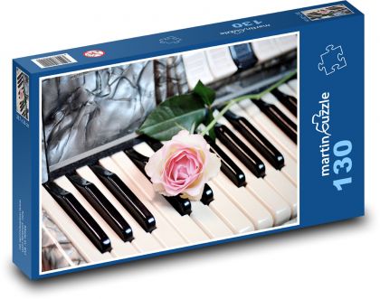 Akordeón - hudobný nástroj - Puzzle 130 dielikov, rozmer 28,7x20 cm 