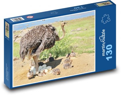 Strauß - Vogel - Puzzle - 130 Teile