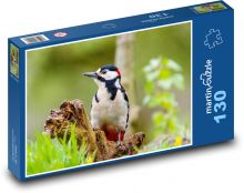 Strakapoud velký - datel Puzzle 130 - 28,7x20 cm