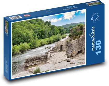 Ruinen - Fluss - Puzzle - 130 Teile