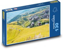 Radové polia - Čína Puzzle 130 dielikov - 28,7 x 20 cm
