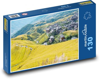 Terraced Fields - China - Puzzle 130 pieces, size 28.7x20 cm 