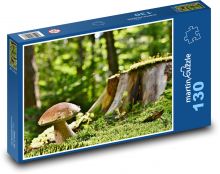 Grzyby w lesie Puzzle 130 elementów - 28,7x20 cm