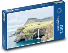 Waterfall in the sea - Denmark Puzzle 130 pieces - 28.7 x 20 cm 