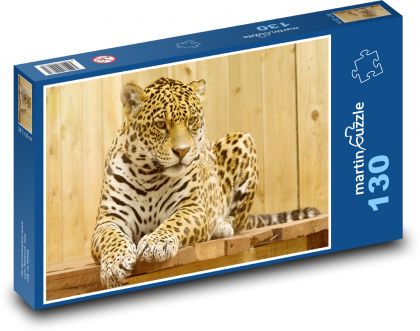 Jaguar - dziki kot - Puzzle 130 elementów, rozmiar 28,7x20 cm