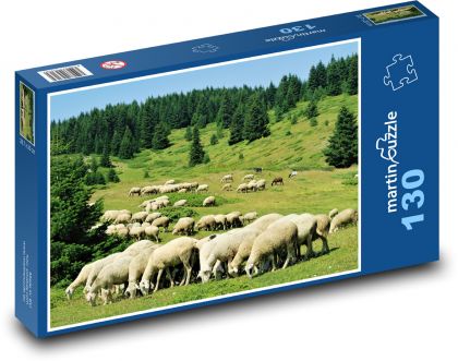 Stádo oviec - Puzzle 130 dielikov, rozmer 28,7x20 cm 