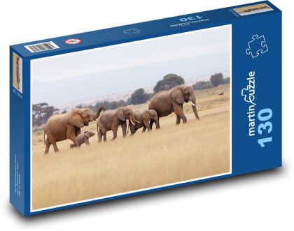 Safari - sloni - puzzle 130 dílků