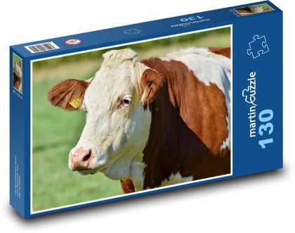 krowa - Puzzle 130 elementów, rozmiar 28,7x20 cm