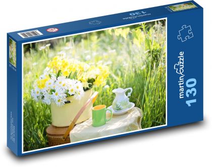 Sedmokrásky - letné kvety - Puzzle 130 dielikov, rozmer 28,7x20 cm 