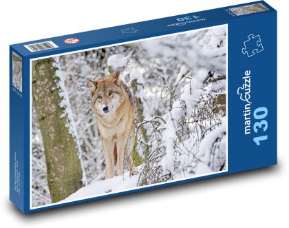 Wolf - Mongolia - Puzzle 130 pieces, size 28.7x20 cm 