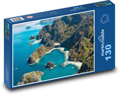 Coast - blue sky - Puzzle 130 pieces, size 28.7x20 cm 