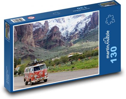 Retro auto - hory - puzzle 130 dílků