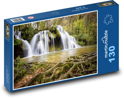 Wodospad - kaskada - Puzzle 130 elementów, rozmiar 28,7x20 cm