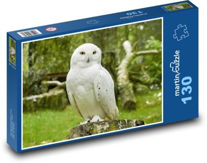 Zasnežená sova - Puzzle 130 dielikov, rozmer 28,7x20 cm 