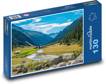 In the river valley - Puzzle 130 pieces, size 28.7x20 cm 