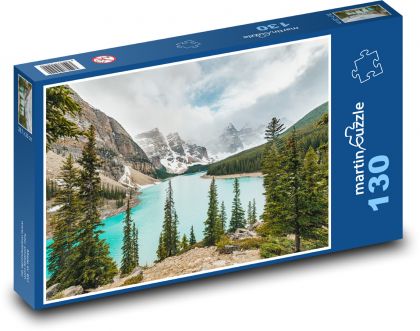 Góry - rzeka - Puzzle 130 elementów, rozmiar 28,7x20 cm