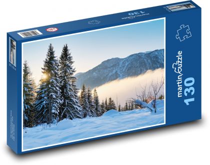 Winter landscape - mountains - Puzzle 130 pieces, size 28.7x20 cm 