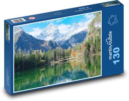 Hory - jezero, příroda - puzzle 130 dílků
