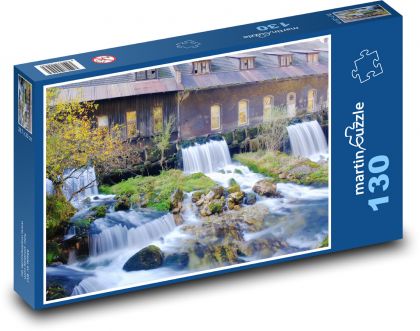 Waterfalls - Mill - Puzzle 130 pieces, size 28.7x20 cm 