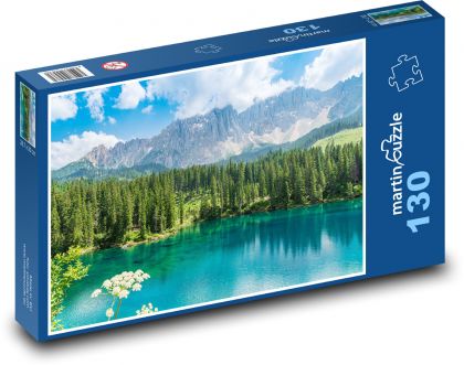 Dolomity, jazero - Puzzle 130 dielikov, rozmer 28,7x20 cm 