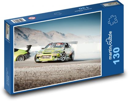 Auto -drift, závod - puzzle 130 dílků