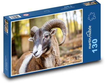 Muflón v lese - Puzzle 130 dielikov, rozmer 28,7x20 cm 